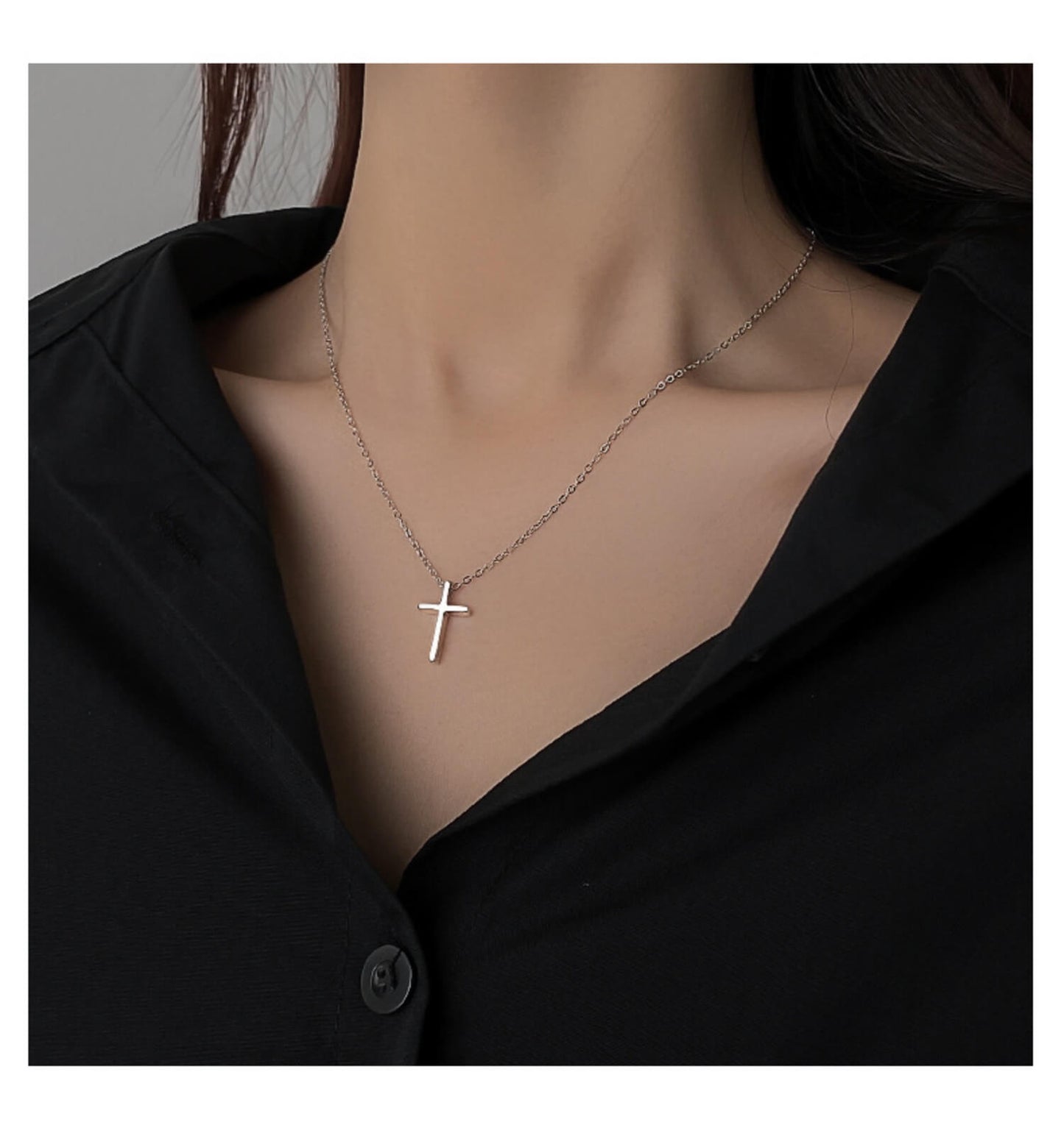 cross necklace silver
