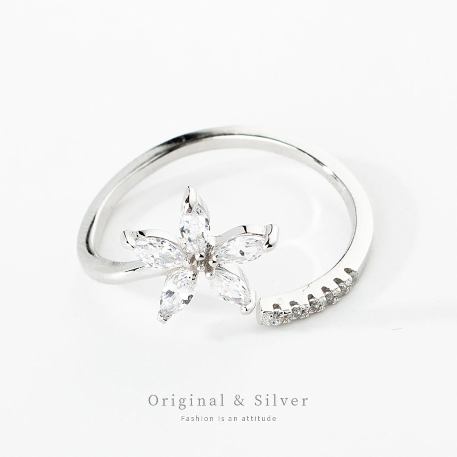 925 sterling silver sunflower ring