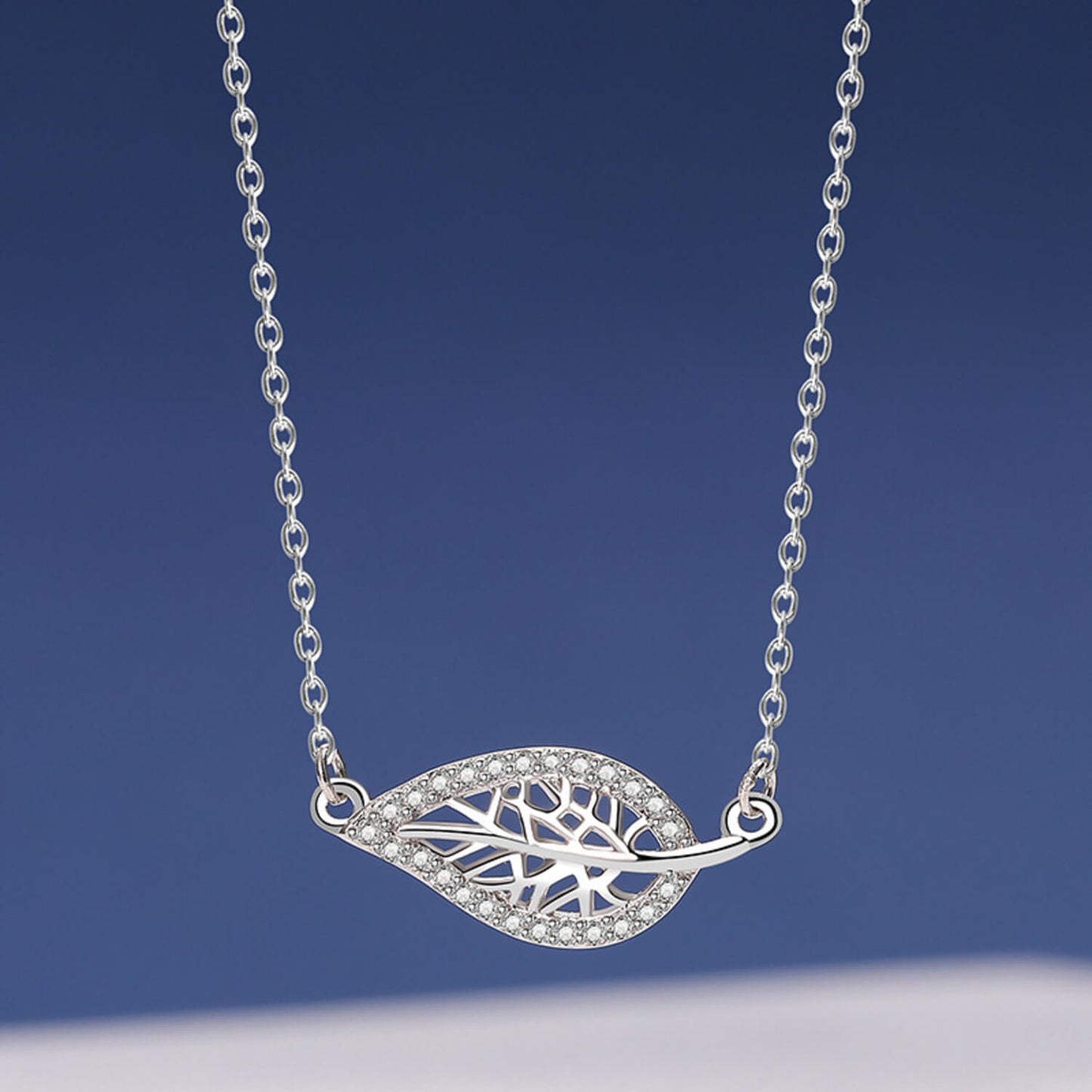 diamond leaf necklace uk
