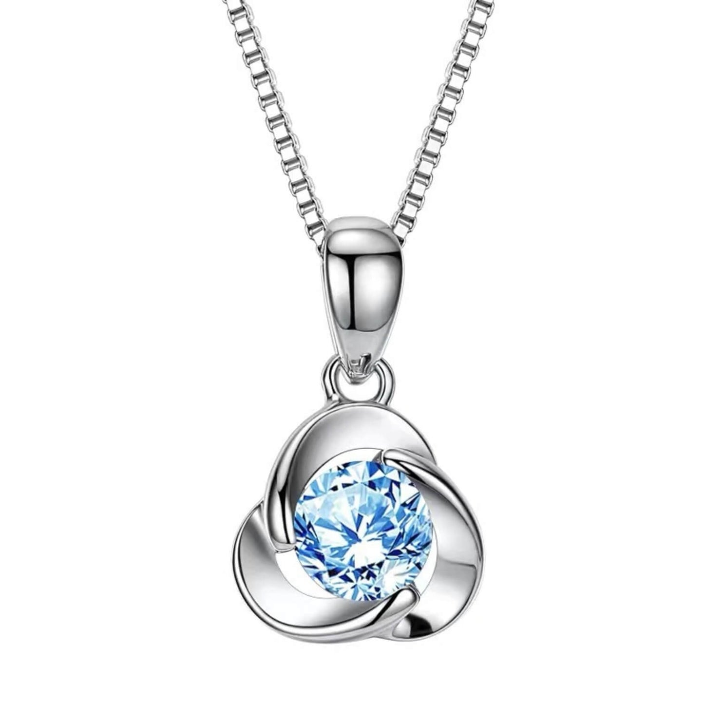 dancing pendant necklace silver