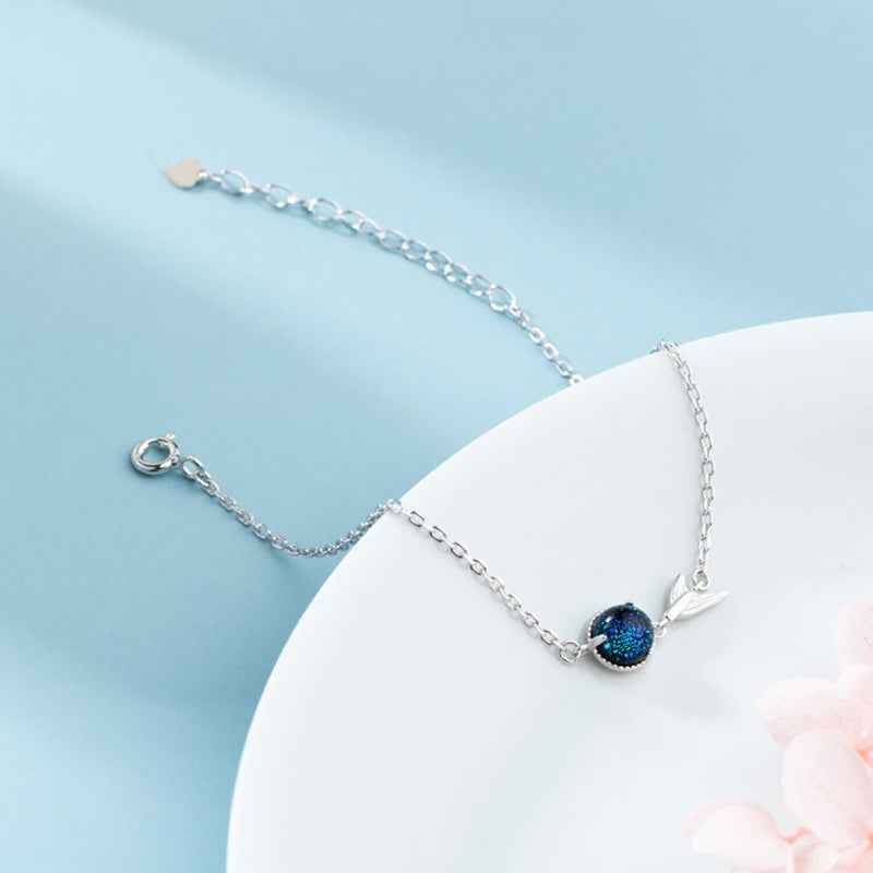 Enchanting Mermaid Tail & Ocean Orb Bracelet