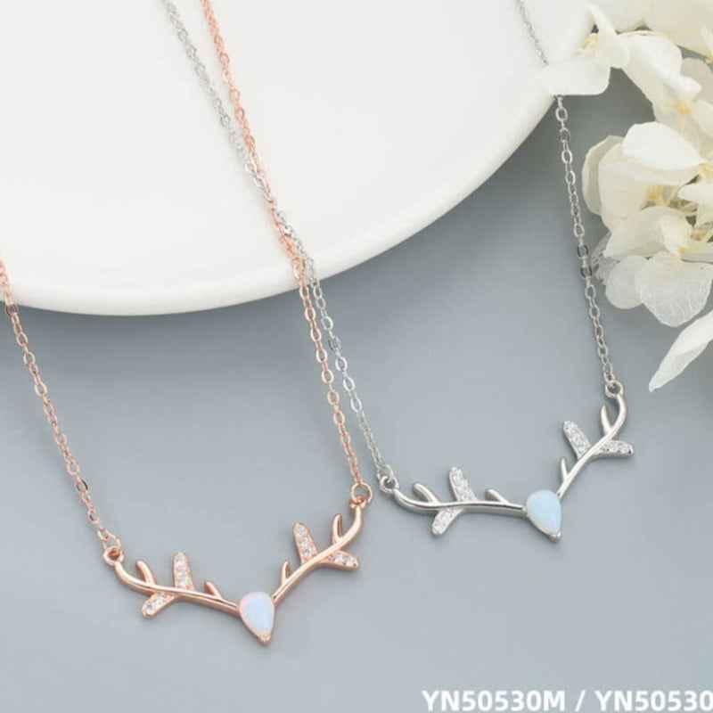 Silver antler pendant