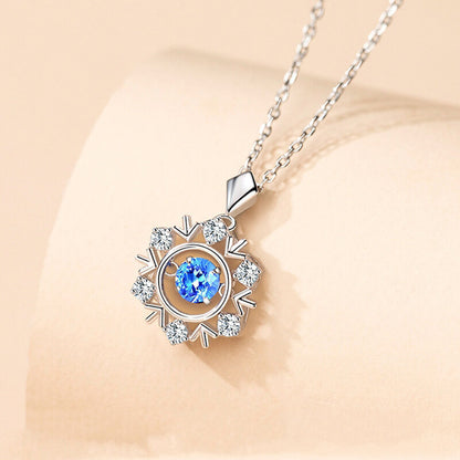 snowflake necklace sterling silver