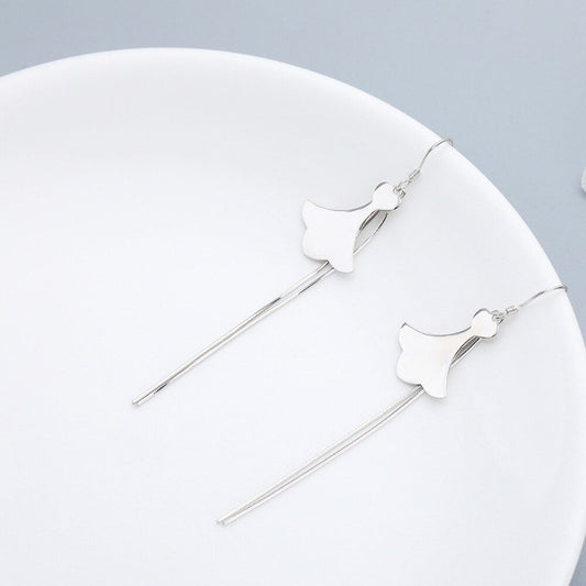 folium ginkgo enamel earrings
