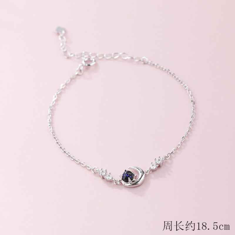 Silver Celestial Moon & Star Charm Bracelet