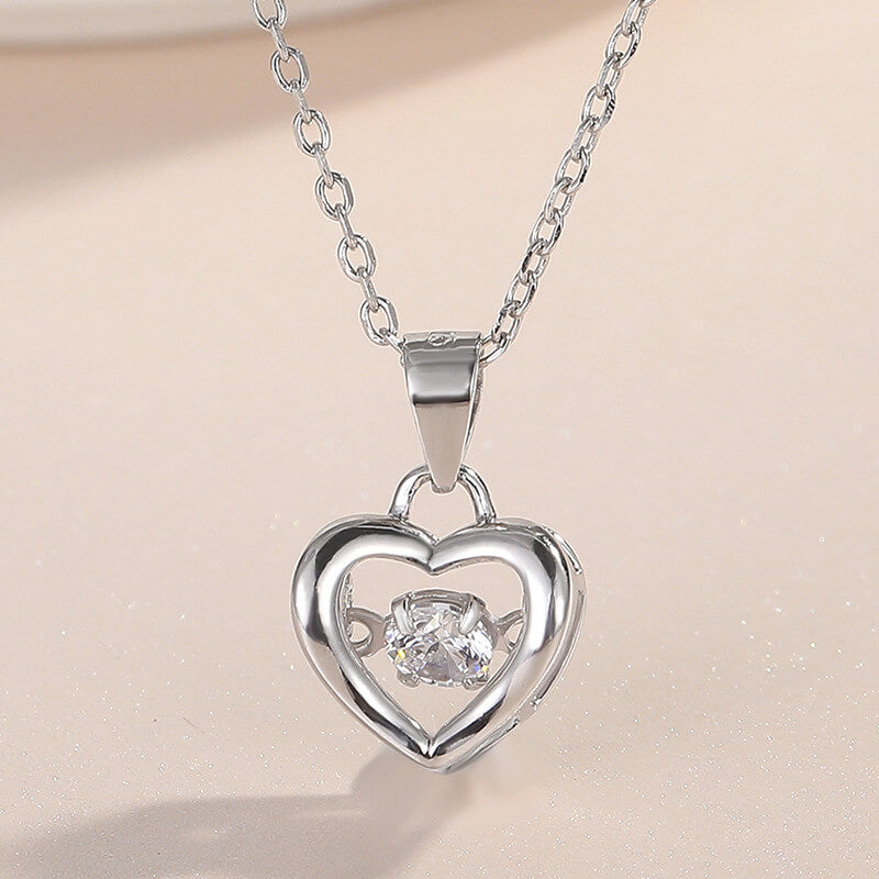 sterling silver love heart necklace pendant