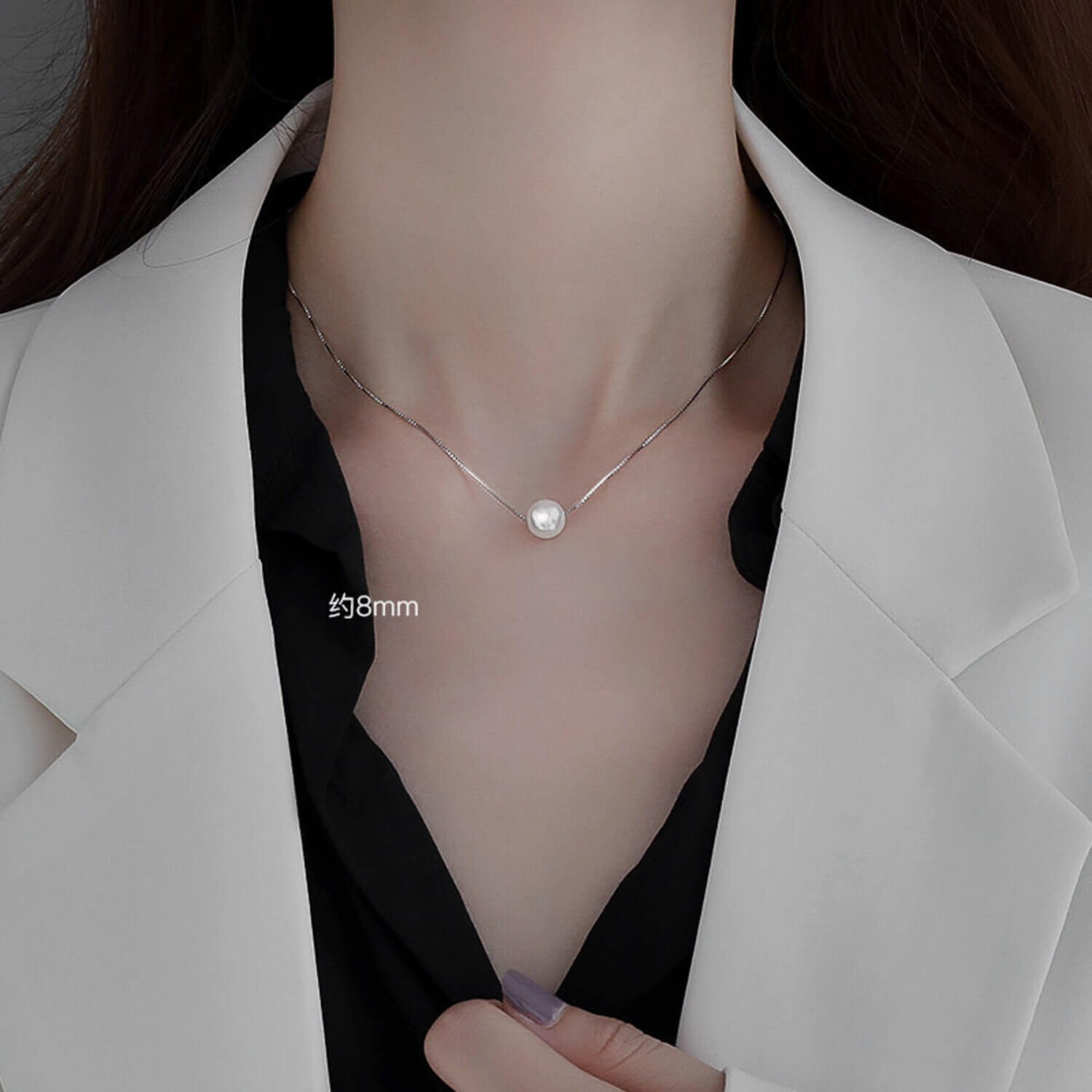 pearl and diamond drop necklace