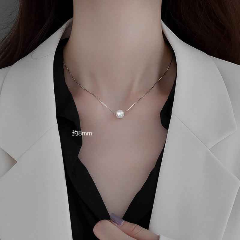 pearl and diamond drop necklace