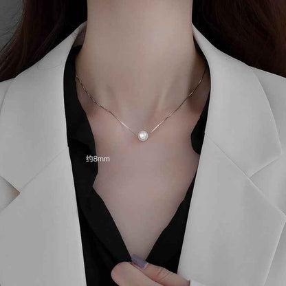 pearl and diamond drop necklace