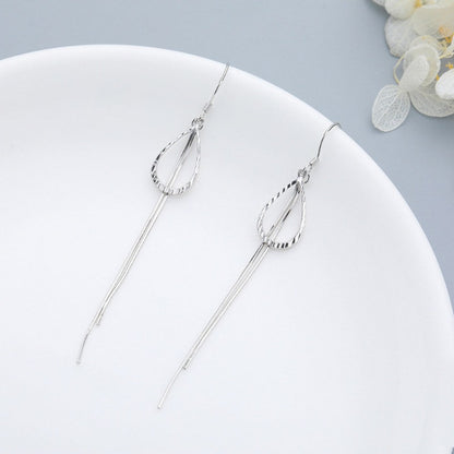 teardrop sterling silver earrings