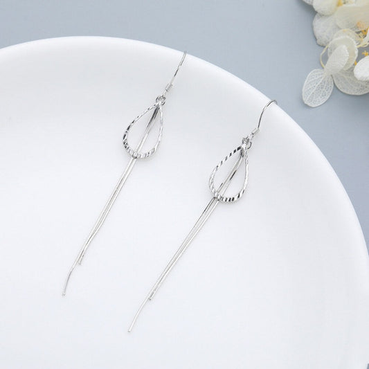 teardrop sterling silver earrings