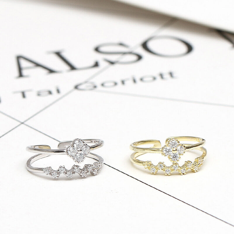 Fashionable Double Band Open Ring
