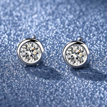 Elegant Bezel Set Earrings

