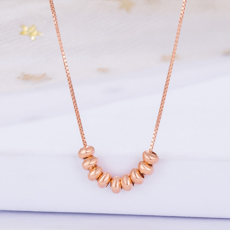 silver bead necklaces for party
