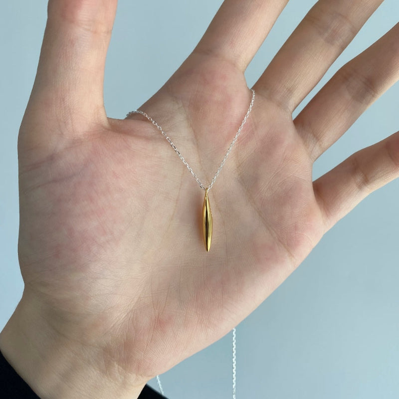 Understated Gold Bullet Necklace

