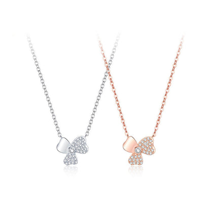 Silver Rose Gold Clover
