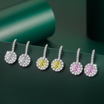 Elegant Round Halo Earrings