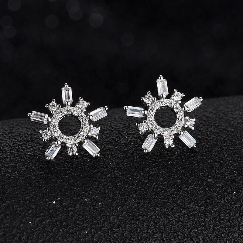 diamond snowflake earring