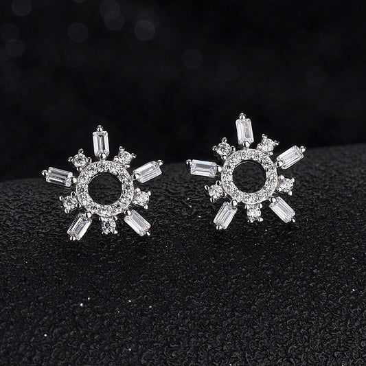 diamond snowflake earring