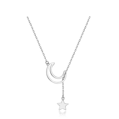 moon  necklace silver