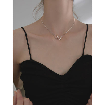 interlocking ring necklace SILVER