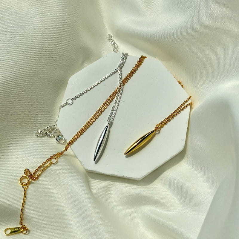 Refined Gold Capsule Necklace

