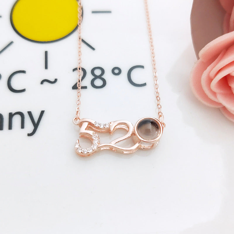 projection necklace sterling silver