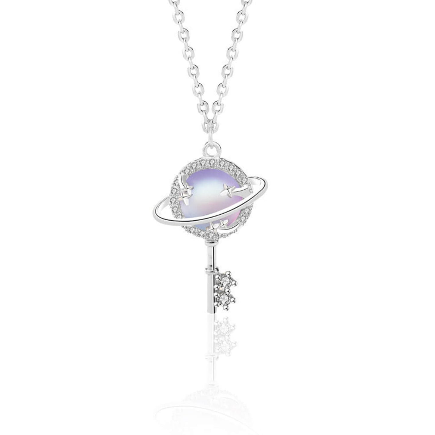 planet key pendant necklace