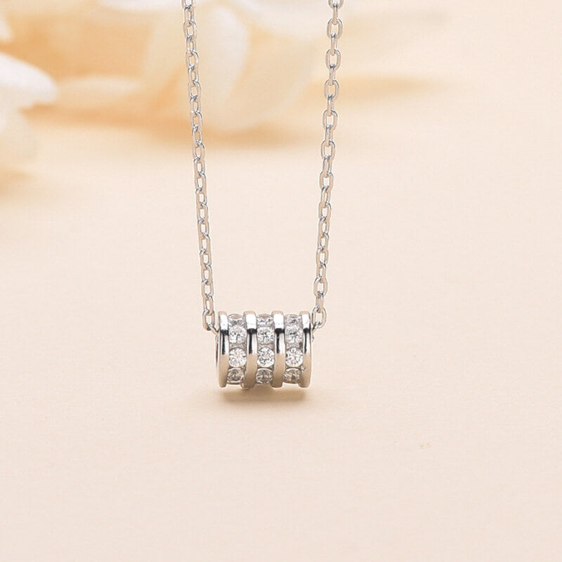 Multilayer Diamond Cylinde Pendant