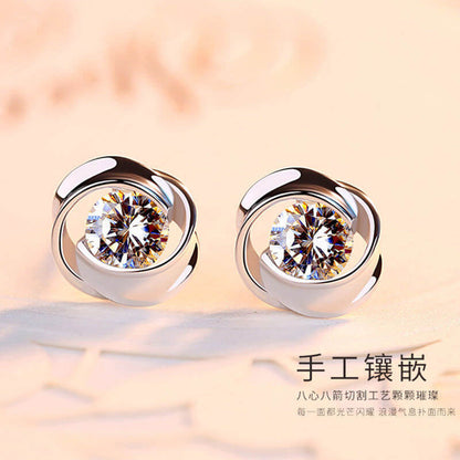 Rose zircon earring