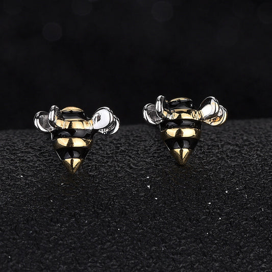 Silver Bee Earrings