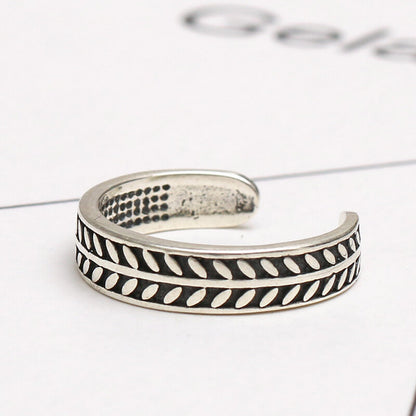 Boho Adjustable Leaf Ring

