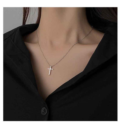 Jimmy Jewelry Simple Cross Necklace 925 sterling silver