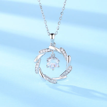 sterling silver moissanite necklace