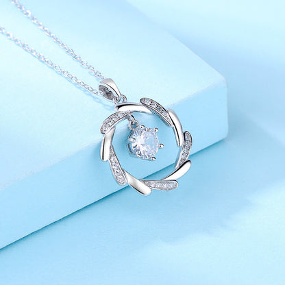 moissanite silver necklace usa