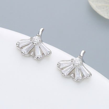 sterling silver diamond earrings