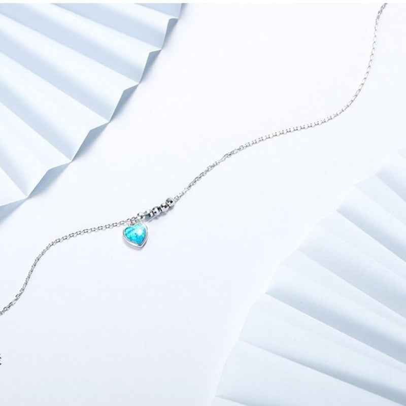 glacial pools heart pendant