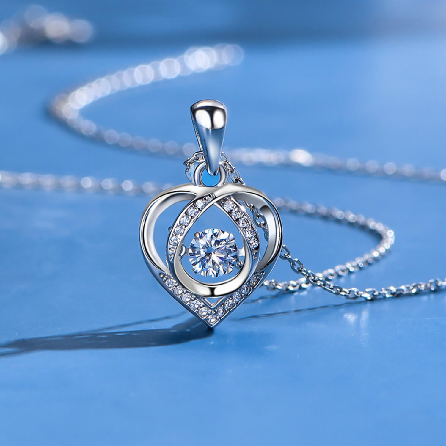 womens blue heart jewelry gift