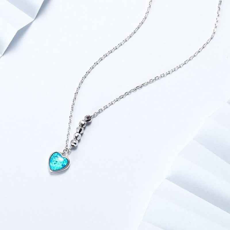 glacial pools heart pendant