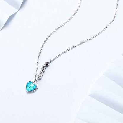 glacial pools heart pendant