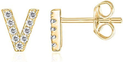 Letter Initial S925 Earring