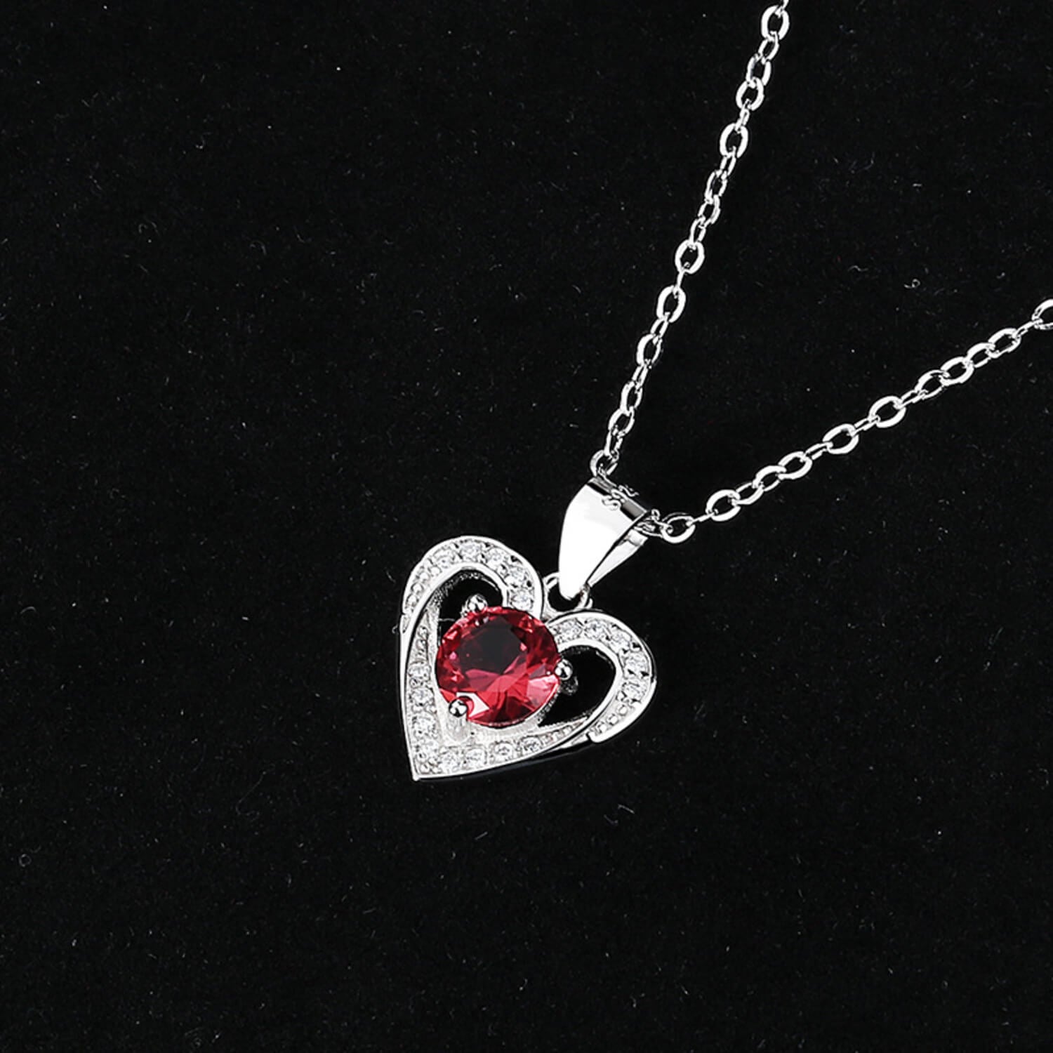 garnet heart necklace usa