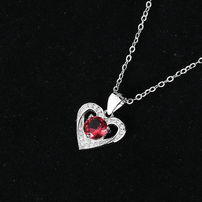 garnet heart necklace usa