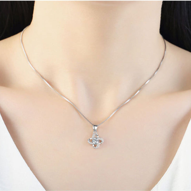 diamond clover necklace amazon