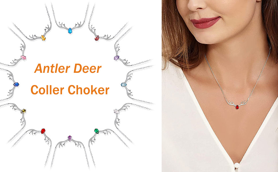necklace with deer antlers