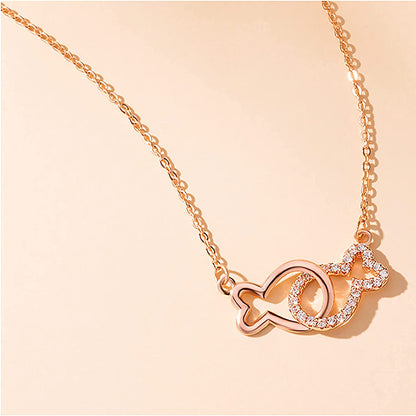 interlocking diamond fish pendant usa