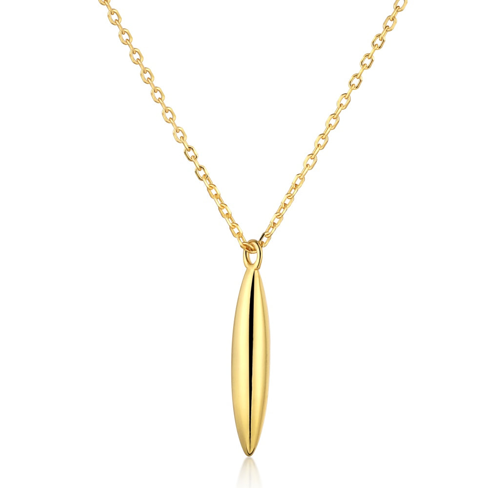 feather lucite pendant necklace