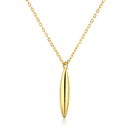 feather lucite pendant necklace