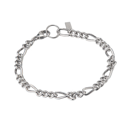 925 silver figaro bracelet