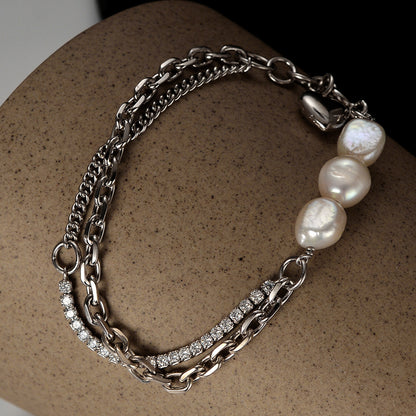 sterling silver chain and bracelet set